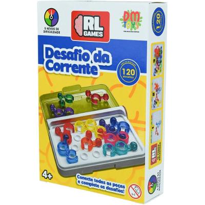 Jogo de Estratégia Desafio da Corrente RL Games com Peças Coloridas para Crianças e Adultos DM Toys