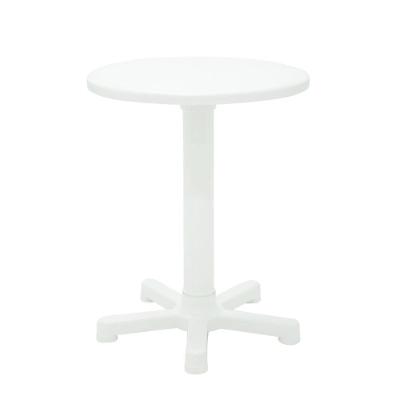Mesa Capri Redonda Tampo em Polipropileno Estrutura em Plástico Resistente à Umidade Branco