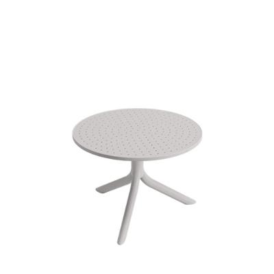 Mesa de Apoio Livy Redonda Tampo em Polipropileno Estrutura em Plástico Cinza Plaxmetal 60CM