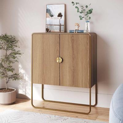 Buffet Luna Orgânico 2 Portas MDP 90CM Hanover com Dourado Pés em Metal