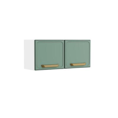 Armário Aéreo de Cozinha Bella 80CM 2 Portas Aço Verde Bertolini