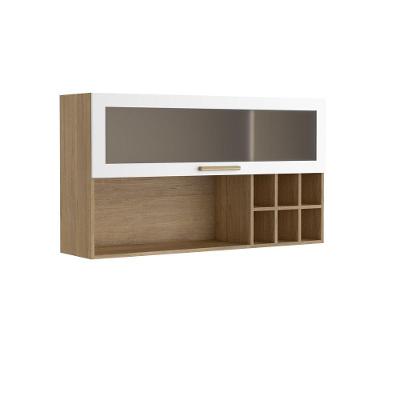 Armário Aéreo de Cozinha Axé 8101 120CM 1 Porta Basculante Branco MDF Bertolini