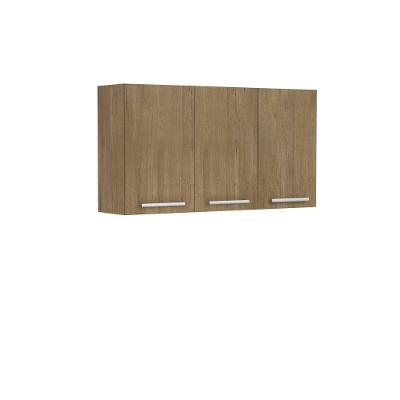 Armário Aéreo de Cozinha 8070 105CM 3 Portas MDF Amadeirado Bertolini
