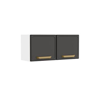 Armário Aéreo de Cozinha 7004 80CM 2 Portas Aço Grafite Bertolini