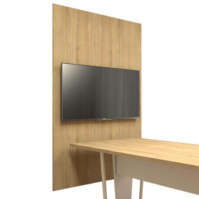Painel de TV para Sala de Reunião F5 Office MDF 120CM Macadâmia