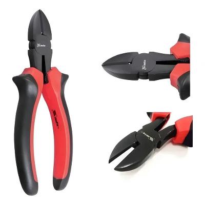 Alicate de Corte Diagonal 175729 Precisao para Fios e Cabos Punho de Borracha Black Nickel Outras