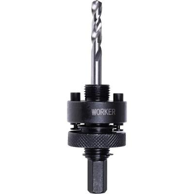 Adaptador para Serra Copo 1-2 32 a 200MM com Broca Piloto Aço Carbono Worker