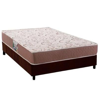 Cama Box com Colchão Casal CRC Viúva Ortopédico Durabilli Suede Brown Marrom Herval
