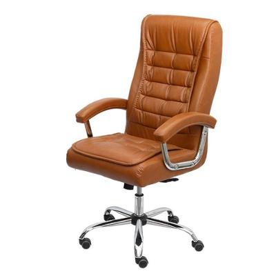 Cadeira Escritório Oslo Califórnia Presidencial Revestimento PU Base Giratória Caramelo OR Design