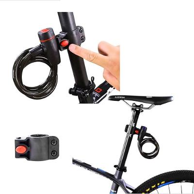 Cadeado para Bicicileta com Chave 12MM X 1000MM Gta Trava de Segurança Preto