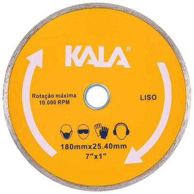 Disco Diamantado Liso para Corte 180mm X 25,4mm Alta Precisao Kala