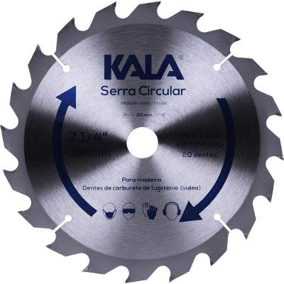 Disco de Serra Circular 185mm 20 Dentes para Madeira Kala