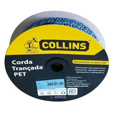 Corda Pet Trançada em Carretel 5mm 133m 268 Kgf Collins Resistente