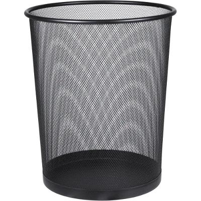 Cesto de Lixo Redondo 12,3L Aço Perfurado Preto Kala 192731