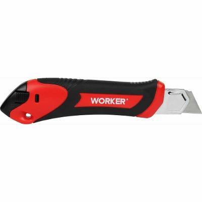 Estilete Profissional Deslizante 25mm Trava de Segurança Cabo Ergonômico Worker 482692