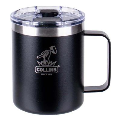 Caneca Termo Mug 400ML Aço Inoxidável Parede Dupla Isolamento a Vácuo Tampa Vedação Collins