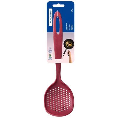 Espumadeira Ability Cozinha Nylon Resistente 180 Graus Compatível Panelas Antiaderentes Vermelha