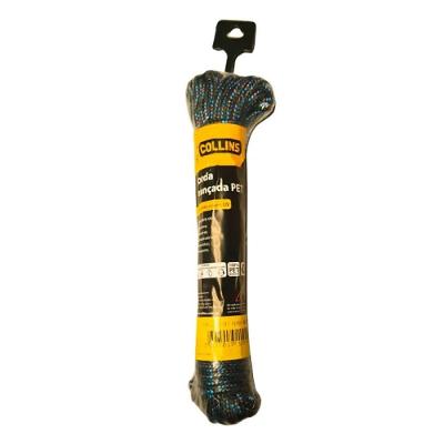 Corda Trançada Pet 10mm 15m 380Kgf Resistente Colorida Collins