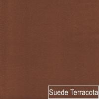 Poltrona Decorativa Luiza Base Giratória De Madeira Suede Terracota - 2
