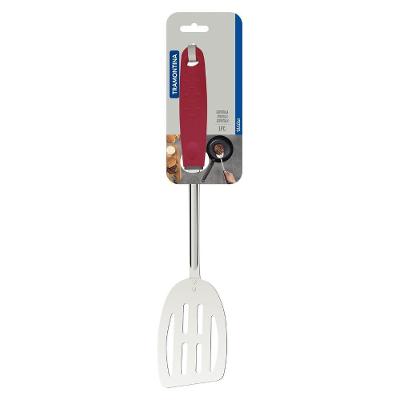 Espátula Utilità Virar Alimentos Aço Inox Cabo Polipropileno Vermelho Tramontina