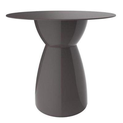 Mesa Lateral de Apoio Rad Im In Redonda Tampo e Estrutura em Plástico Resistente a UV Cinza 60CM