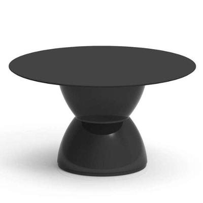 Mesa Lateral Apoio Hydro Redonda Plástico Polipropileno Preto Área Externa e Interna 60CM I'm In