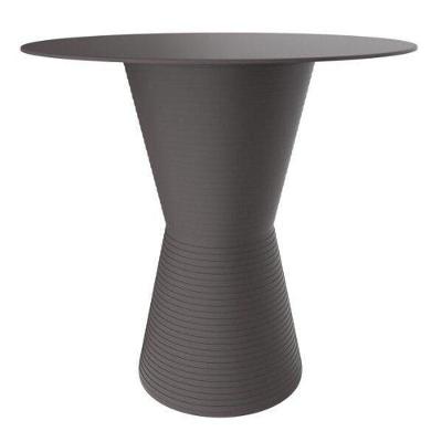 Mesa Lateral Apoio Dub Redonda Polipropileno 60CM Cinza I'm In Home