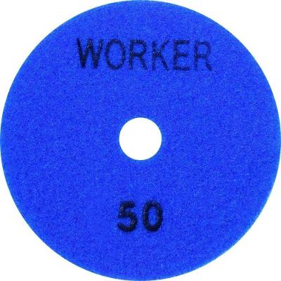 Disco de Lixa Diamantada com Velcro 4 Pol G50 Azul 4500 RPM Worker
