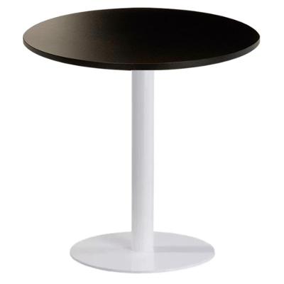Mesa de Jantar Pisa Beta 2 Lugares Redonda Tampo MDP Branco e Preto Fratini
