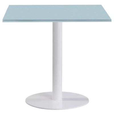 Mesa de Jantar Pisa Beta 2 Lugares Redonda Tampo MDP Branco e Cinza Fratini
