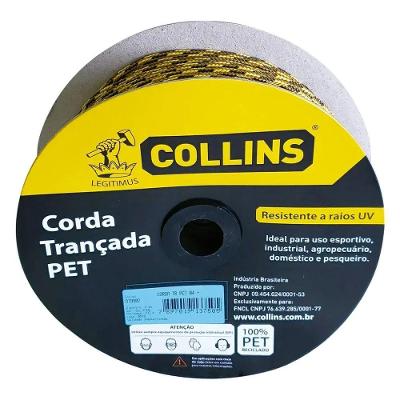 Corda Pet Trançada em Carretel 4mm 217m Proteção Uv 100% Poliéster Collins