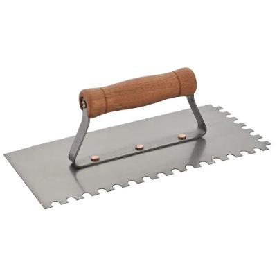 Desempenadeira Aço Dentada 25cm X 12cm 8mm X 8mm Cabo Fechado Madeira Worker