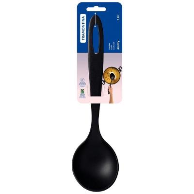 Concha Ability para Servir Sopas e Caldos Nylon Até 180°C Antiaderente Cozinha Preto Tramontina