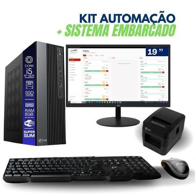 Computador PDV com Impressora e Monitor Core I5 6aG 8GB SSD 240GB Sistema TOB Food Embarcado Bivolt