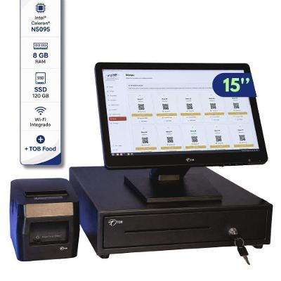 Computador All In One com Impressora de Cupom e Gaveta de Dinheiro All In One Touch 15" Intel N5095