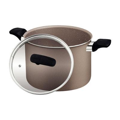 Caldeirão Milazzo Alumínio Antiaderente Starflon Max 9,6L 26CM Tampa de Vidro Tramontina