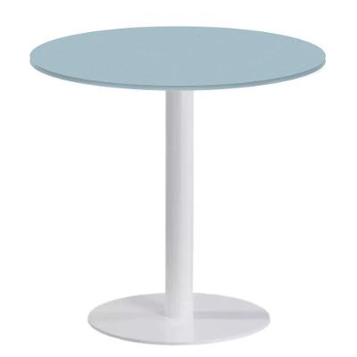 Mesa de Jantar Pisa Beta 2 Lugares Redonda Tampo MDP Cinza Branco Fratini