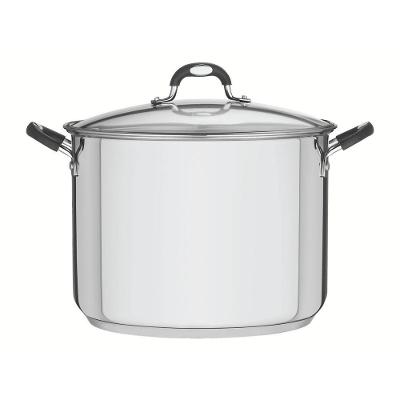 Caldeirão Astro Silicone em Aço Inox com Fundo Triplo 15,2L Tampa de Vidro Tramontina