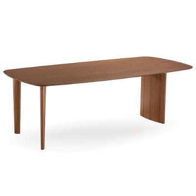 Mesa de Jantar Pulsare 200CM Base Tripla Tampo Madeira Retangular Eucalipto Cedro Ozki