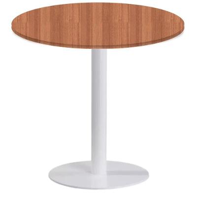 Mesa de Jantar Pisa Beta 2 Lugares Redonda Tampo MDP Branco Bege Fratini