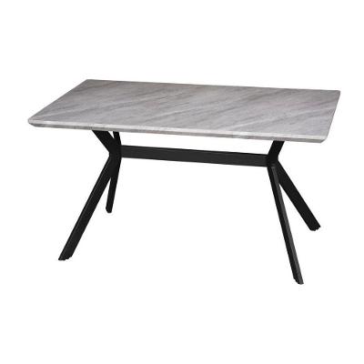 Mesa de Jantar Nika Tampo Alba 6 Lugares Retangular MDF 140CM Cinza Grey OR Design