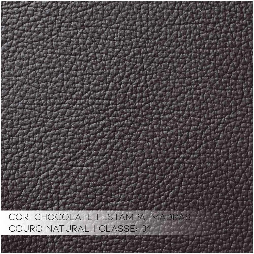 Poltrona Decorativa Sala de Estar Pés Madeira Kairós Couro Chocolate Gran Belo - 9