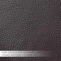 Poltrona Decorativa Sala de Estar Pés Madeira Kairós Couro Chocolate Gran Belo - 6