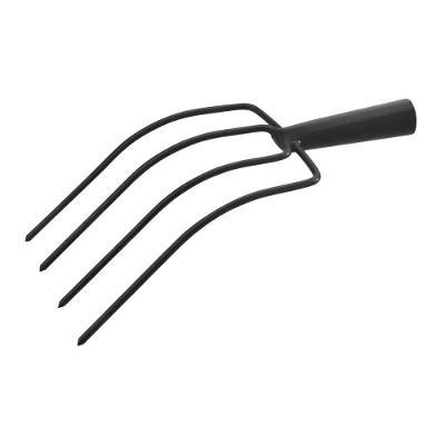 Forcado Agricola 4 Dentes Retos Aco SAE 1045 Alta Resistencia Jardinagem Collins