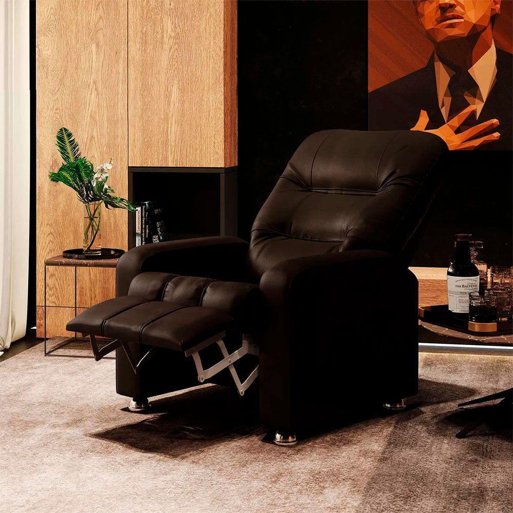 Poltrona Do Papai Reclinável Maldivas Corano Marrom - Speciale Home Marrom - 9