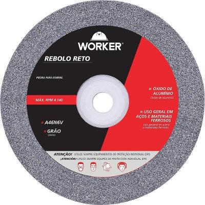 Rebolo Reto 5" X 5-8" X 1.1-4" Médio Uso Geral Desbaste e Acabamento Worker
