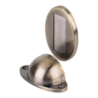 Fixador de Porta Magnético Invisível 335400 Retenção Magnética Latão Antigo Worker 100mm