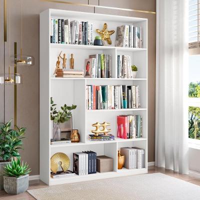 Estante de Escritório para Livros CRRUI-EST003 Moderno 4 Prateleiras 8 Nichos MDP Branco Multimóveis