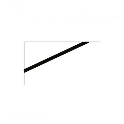 Mão para Prateleira Mão Francesa Leve 27CM MFL-27 Aço Carbono Preto Brasforma
