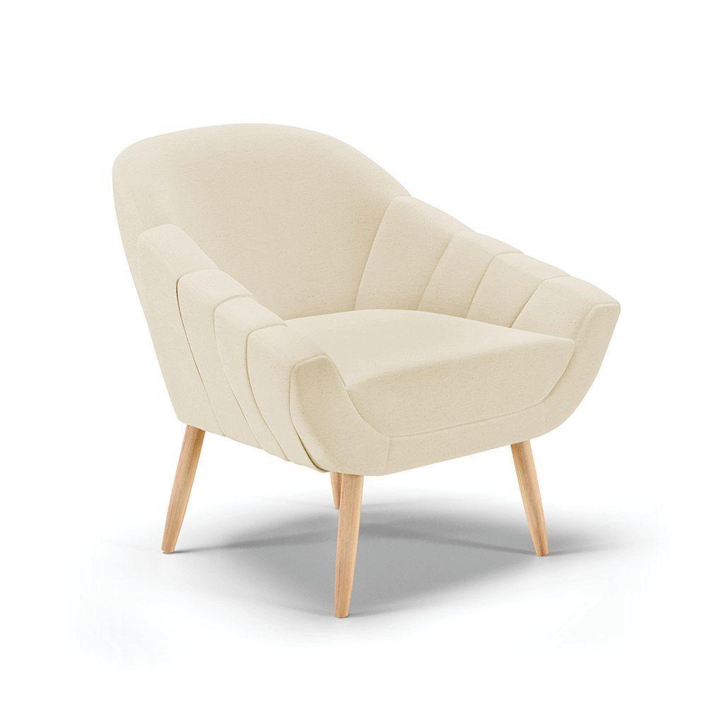 Poltrona Giovana Linho Natural A19 Bege - 1